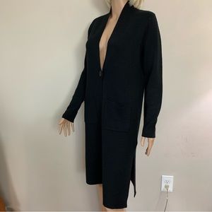 Women's PAUL COSTELLOE Black Label LONG Knit CARDIGAN Jacket SWEATER